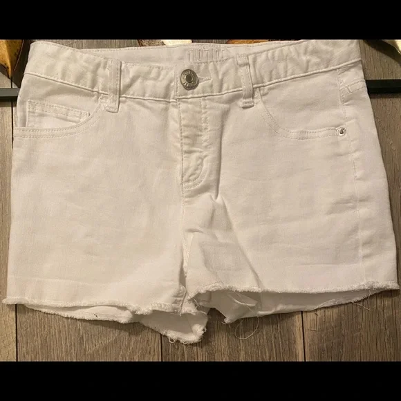 🧡Justice Girl’s White Jean Shorts Size 16 - Picture 3 of 6